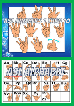 Preview of American Sign Language (ASL) Numbers & ABC's Bundle