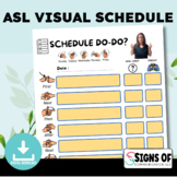 American Sign Language ASL Visual Schedule