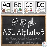 American Sign Language ASL Word Wall Alphabet and Alphabet
