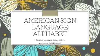 Preview of American Sign Language Alphabet