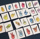 American Sign Language Alphabet Cards Pretty and Colorful 