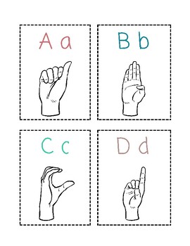 American Sign Language Alphabet Flashcards by HomeschoolforYou | TPT