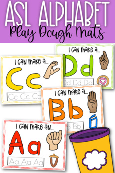 Preview of American Sign Language Alphabet Phonics Play Dough Mats
