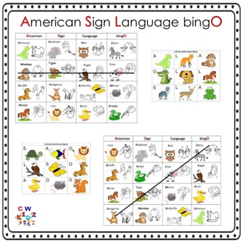 ASL Animal Bingo by Connecting With KIDZ | Teachers Pay Teachers