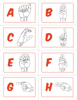 asl alphabet bingo game american sign language activity