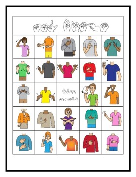 Preview of American Sign Language BINGO