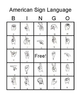 Preview of American Sign Language Bingo