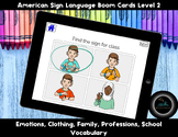 American Sign Language Boom Cards Flash Cards: ASL level 2