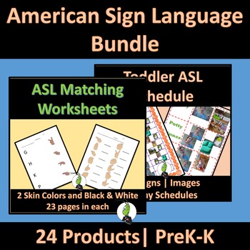 Preview of American Sign Language Bundle for Toddler | PreK | Kindergarten