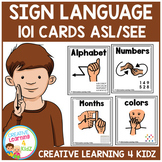 American Sign Language Cards Set 1 ASL/SEE