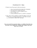 American Sign Language Checksheet (Review Activity or Home