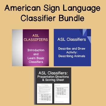 Preview of American Sign Language Classifiers Bundle