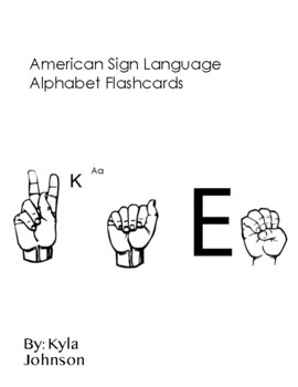 Preview of American Sign Language Clipart ASL Alphabet Flashcards