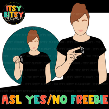 Preview of ASL Clipart - Yes No Signs American Sign Language Clipart