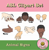 American Sign Language Clipart Set - ASL Animal Signs