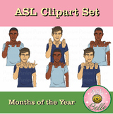American Sign Language Clipart Set - ASL Months of the Year