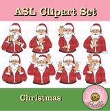 American Sign Language Clipart Set - Christmas - Signing Santa