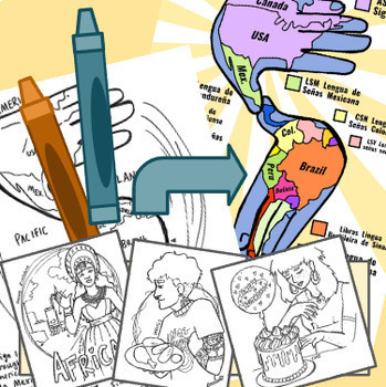 Preview of American Sign Language Coloring 48 Pages COMPLETE COLLECTION SO FAR