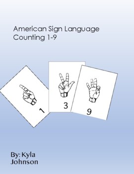 Preview of American Sign Language Counting 1-9