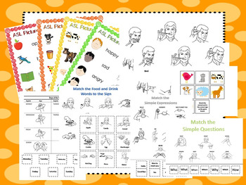 Preview of American Sign Language Curriculum Download Preschool-Kindergarten. Worksheets a