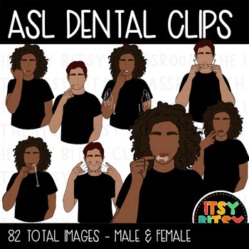 Preview of ASL Clipart - Dental Vocabulary American Sign Language