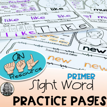 Preview of American Sign Language Worksheets Primer