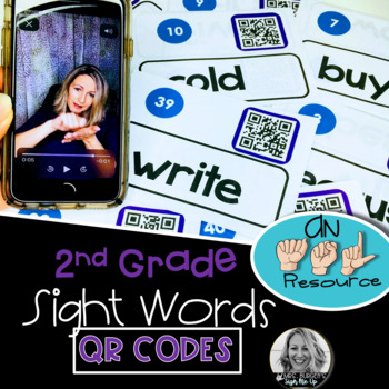 Preview of American Sign Language QR Codes Second Grade