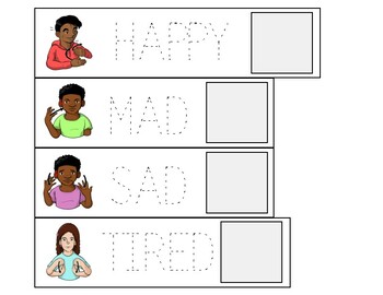 Preview of American Sign Language Emotion Match and Trace