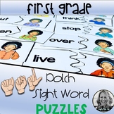 American Sign Language FIRST GRADE Dolch Sight Word Puzzles