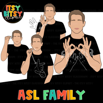 Preview of ASL Clipart - Family American Sign Language Clipart