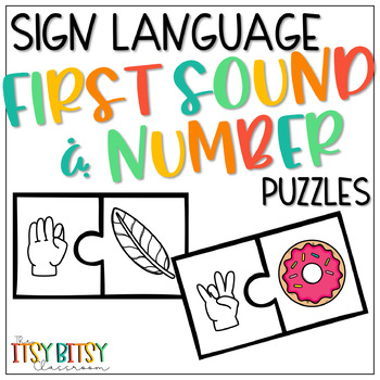 Preview of American Sign Language First Sound Number Puzzles Phonemic Awareness Phonics