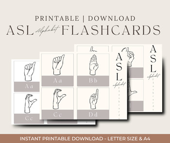 Preview of American Sign Language Flash Cards