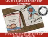 American Sign Language Flash Cards: ASL level 3 vocabulary words