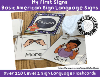 Preview of American Sign Language Flash Cards: My First Signs: Level 1 Signs: ASL