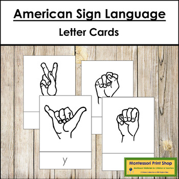 Preview of American Sign Language Letter Cards