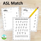 American Sign Language Letter & Number Match Bundle