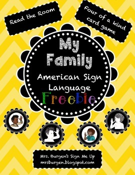 Preview of American Sign Language: My Family FREEBIE