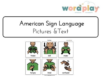 Preview of American Sign Language Pictures