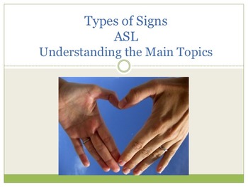 Preview of American Sign Language Signs (Understanding the Main Topics in ASL)
