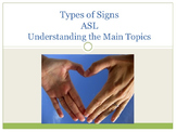 American Sign Language Signs (Understanding the Main Topic