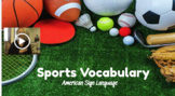 American Sign Language - Sports Vocabulary w/ teaching VIDEOS 