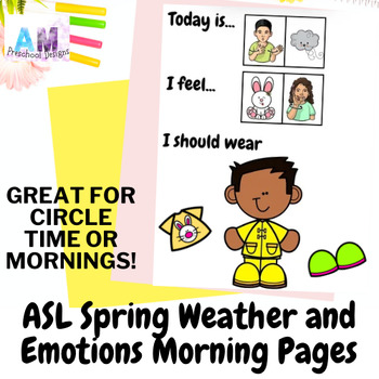 Preview of American Sign Language Spring Weather and Clothing - ASL Preschool Activity