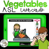 American Sign Language VEGETABLES Boom Cards  Distance Learning