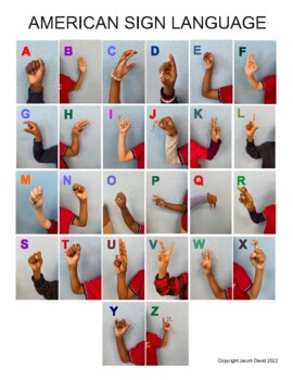 Preview of American Sign Language | Visual Aid | American Hand Signs