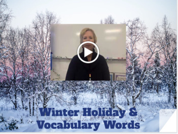 Preview of American Sign Language - Winter Holiday Vocabulary w/VIDEOS & QUIZ 