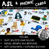 American Sign Language and Phonics Cards