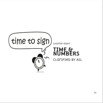 Preview of American Sign Language as a Bridge to English - chapter 8 (Time & Numbers)
