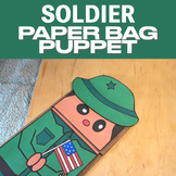 American Soldier Paper Bag Puppet Craft - Activity - Memor
