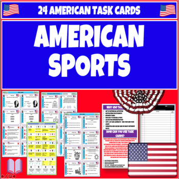 Preview of American Sports Task Cards