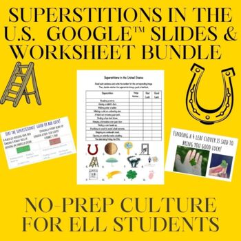 Preview of American Superstitions (Friday the 13th Lesson) Bundle for ESOL